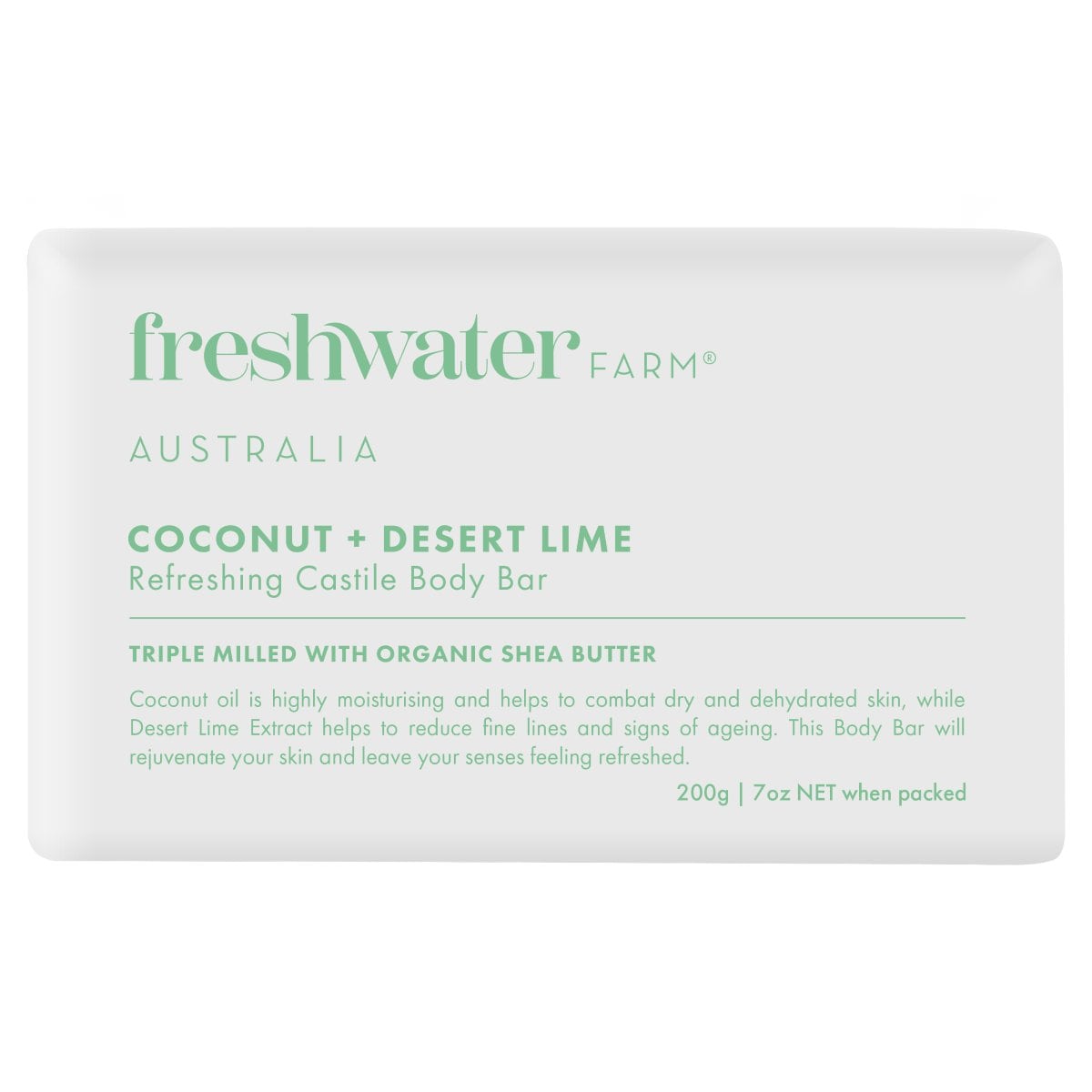 Freshwater Farm Coconut Lime Oil Body Bar 200g