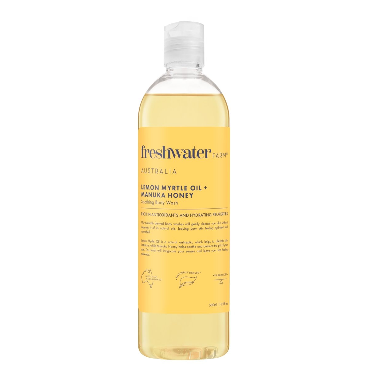 Freshwater Farm Lemon Myrtle Oil + Manuka Honey Body Wash 500ml