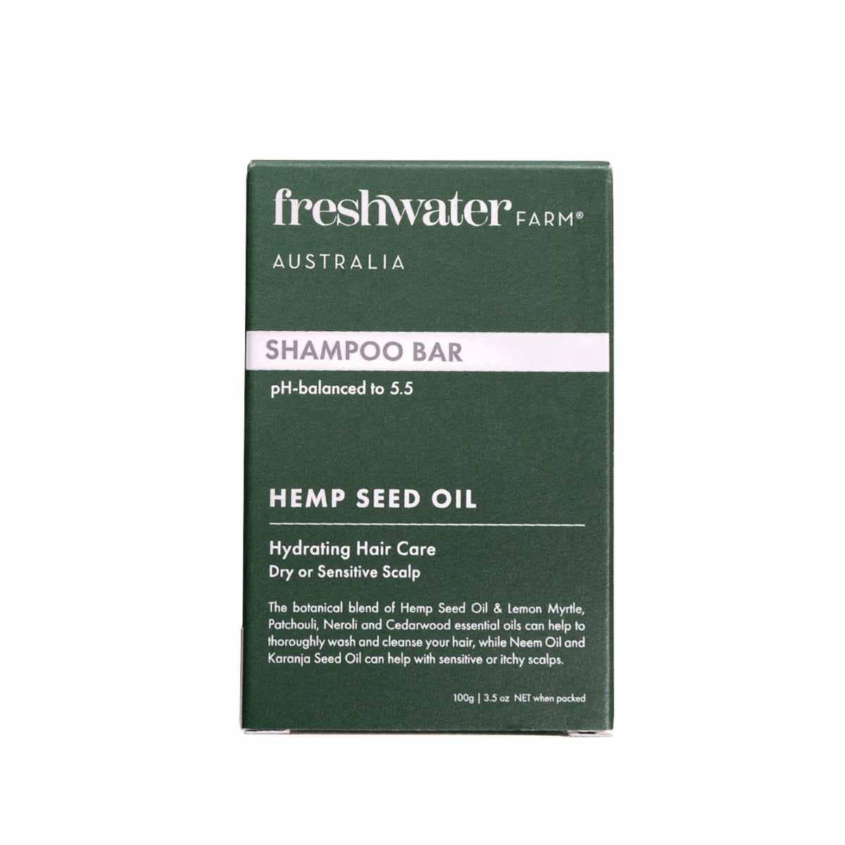 Freshwater Farm Hydrating Hemp Seed Oil Shampoo Bar 100g