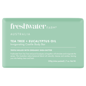 Freshwater Farm Tea Tree + Eucalyptus Oil Soap 200g