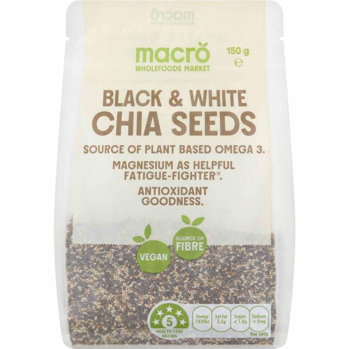 Macro Black & White Chia Seeds 150g