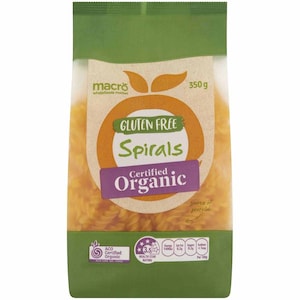 Macro Organic Gluten Free Spirals 350g