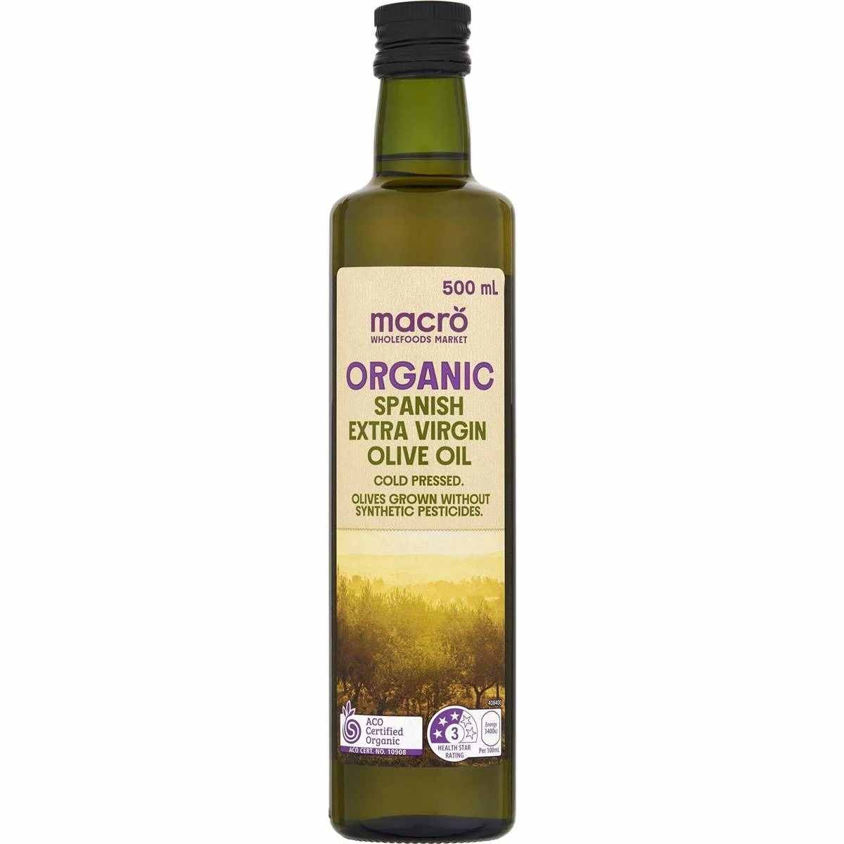 Macro Organic Spanish Extra Virgin Olive Oil 500ml