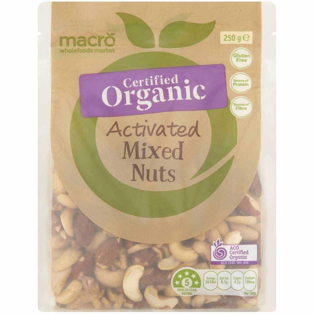 Macro Organic Activated Mixed Nuts 250g