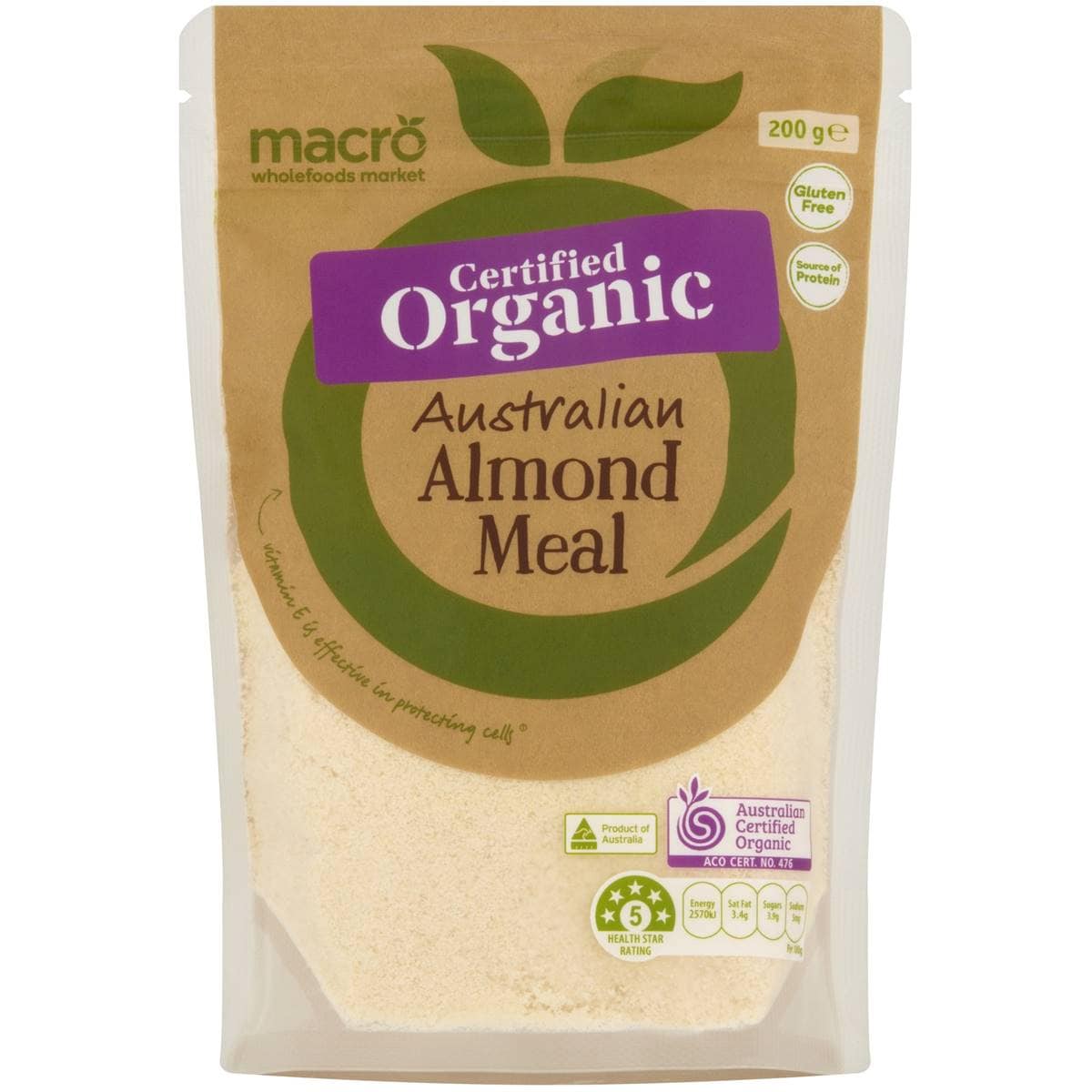 Macro Organic Australian Almond Meal 200g