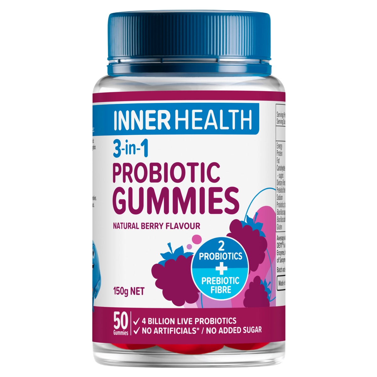 Inner Health Adults 3-In-1 Probiotic Gummies 50s