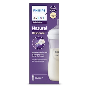 Avent Natural Response Baby Bottles 3 Months+ 330ml - 1 Pack