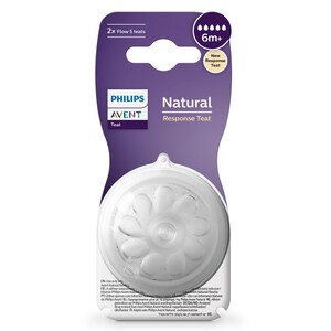 Avent Natural Response Teats 6 Months+ Flow 5 - 2 Pack