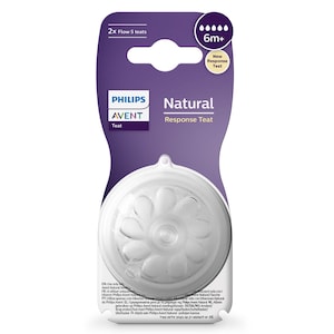 Avent Natural Response Teats 6 Months+ Flow 5 - 2 Pack