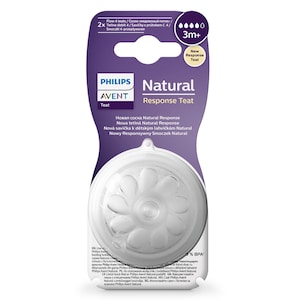 Avent Natural Response Teats 3 Months+ Flow 4 - 2 Pack
