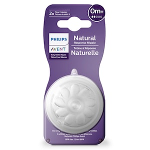 Avent Natural Response Teats 0 Months+ Flow 2 - 2 Pack