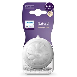 Avent Natural Response Teats 1 Month+ Flow 3 - 2 Pack