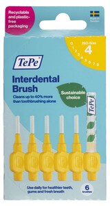 TePe Interdental Brush 0.7mm Yellow 6 Pack