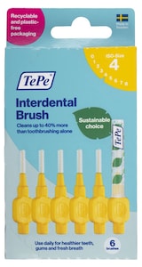 TePe Interdental Brush 0.7mm Yellow 6 Pack