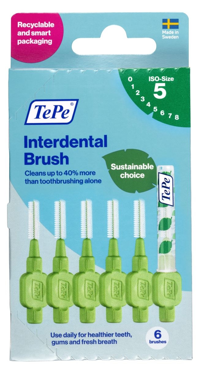 TePe Interdental Brush 0.8mm Green 6 Pack