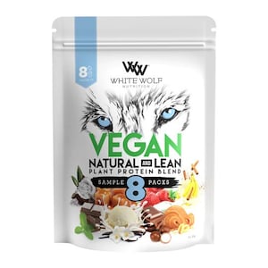 White Wolf Nutrition Vegan Natural+Lean Protein Sample Bag 8 X 30g