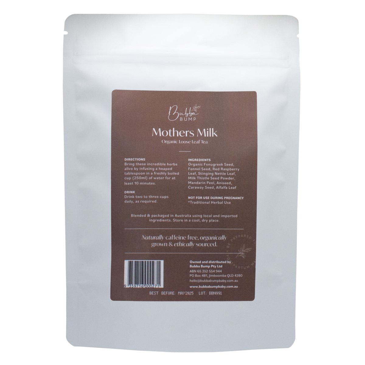 Bubba Bump Organic Mothers Milk Loose Leaf Tea 70g