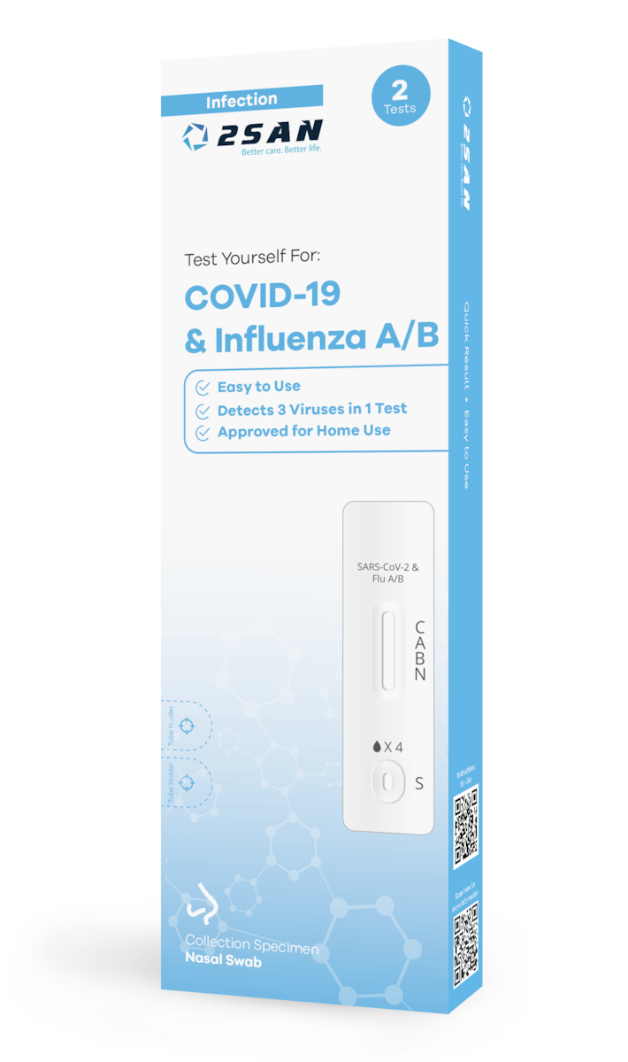 2San Dual COVID & Flu Test 2 Pack