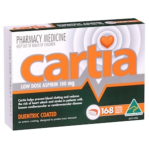 Cartia Low Dose Aspirin 168 Tablets