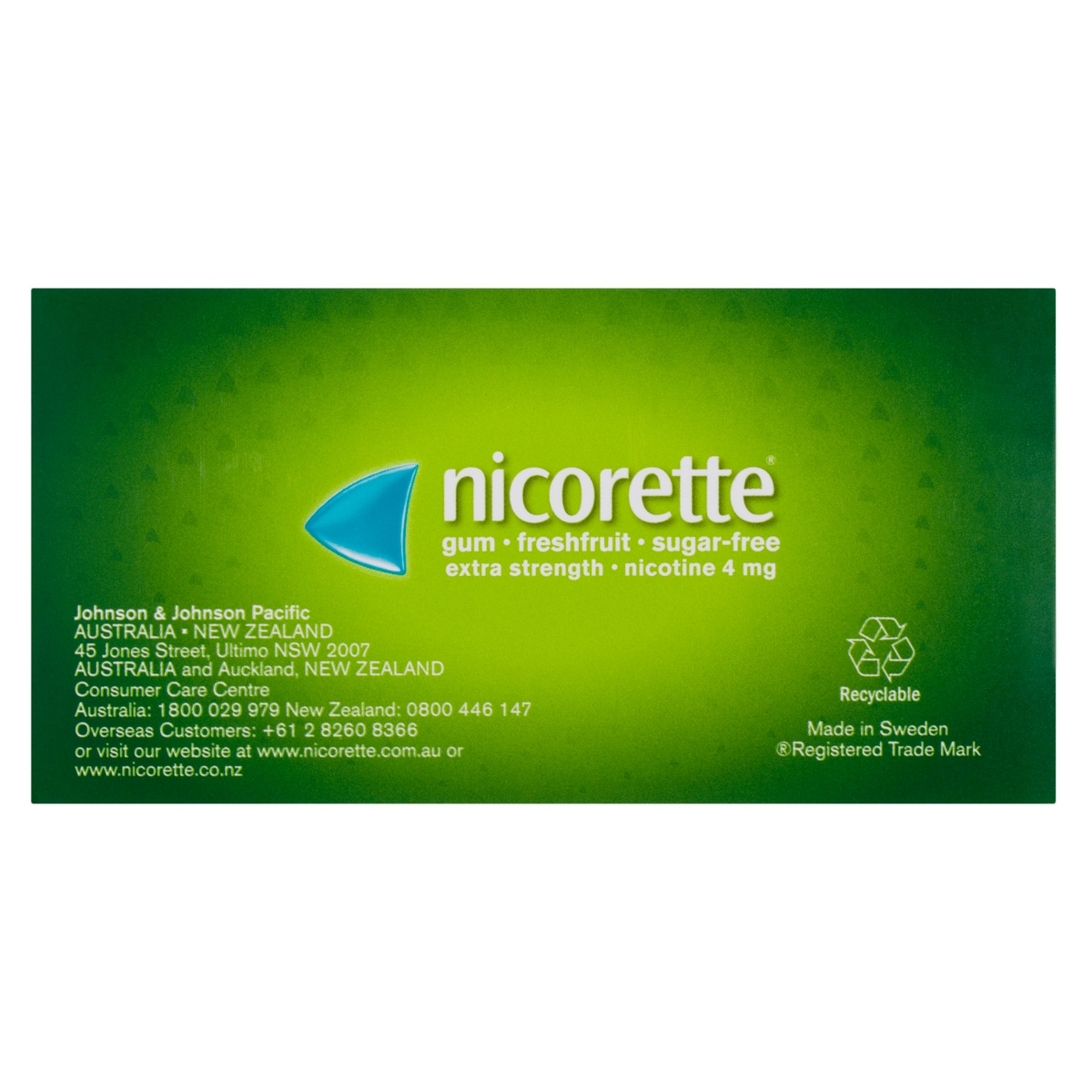 Nicorette Quit Smoking Nicotine Gum 4mg Fresh Fruit 75 Pack