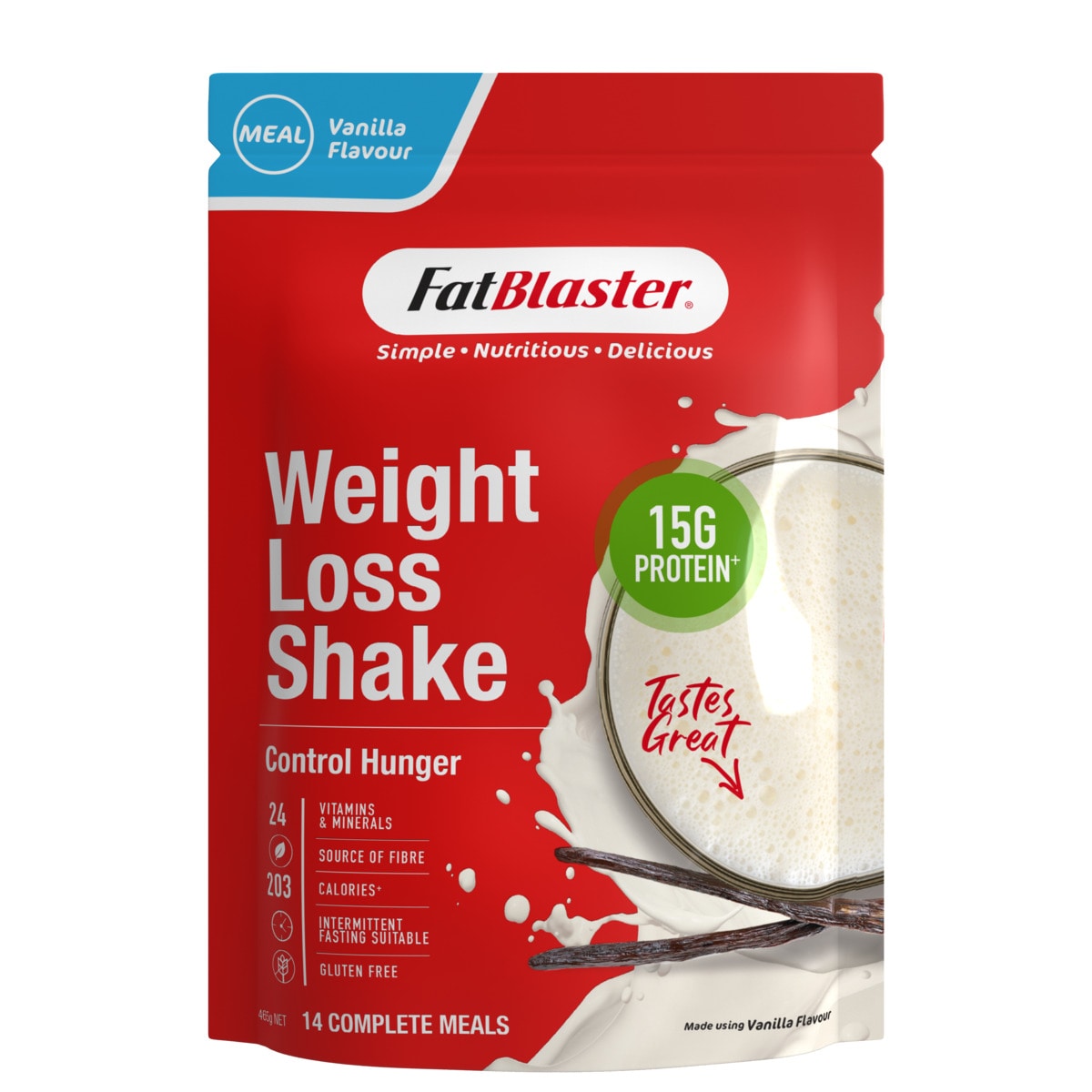 Naturopathica FatBlaster Weight Loss Shake Vanilla 465g Australia