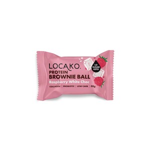 Locako Protein Brownie Balls Raspberry White Choc 30g