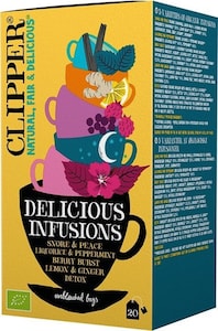 Clipper Delicious Infusions Variety Pack Tea 20 Tea Bags