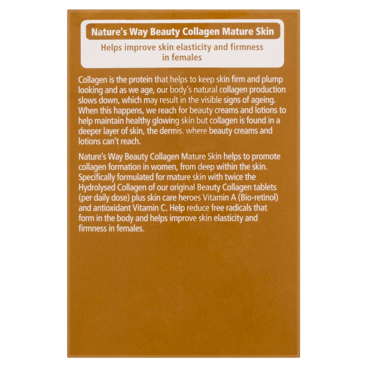 Natures Way Beauty Collagen Mature Skin 120 Tablets