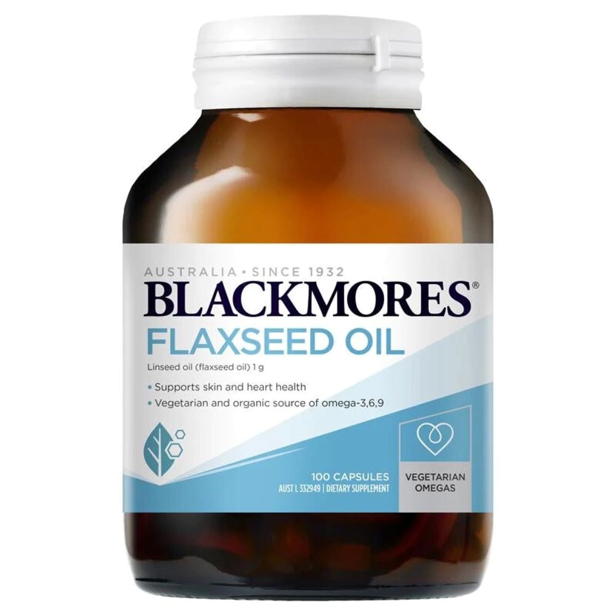 Blackmores Flaxseed Oil 100 Vege Capsules Australia