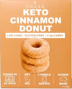 Snaxx One Minute Keto Cinnamon Donut 4 x 40g
