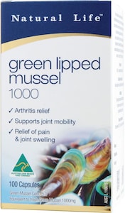 Natural Life Green Lipped Mussel 750mg 100 Capsules