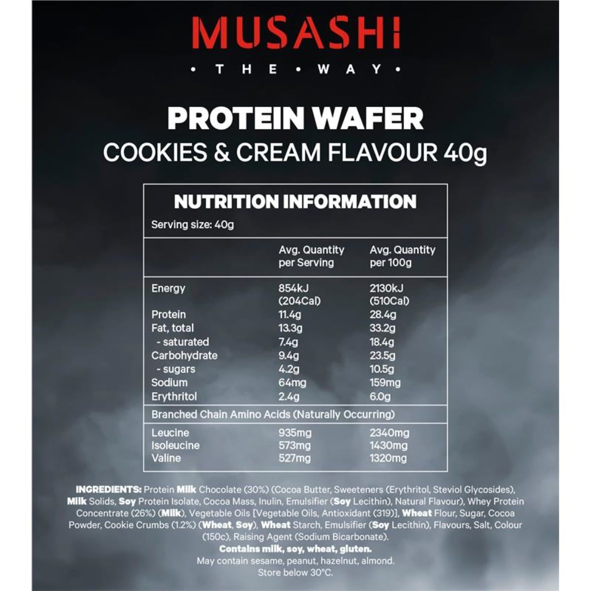 Musashi Protein Wafer Cookies & Cream 12 x 40g