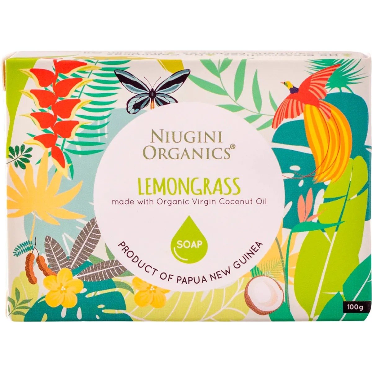 Niugini Organics Virgin Coconut Oil Soap Lemongrass 100g
