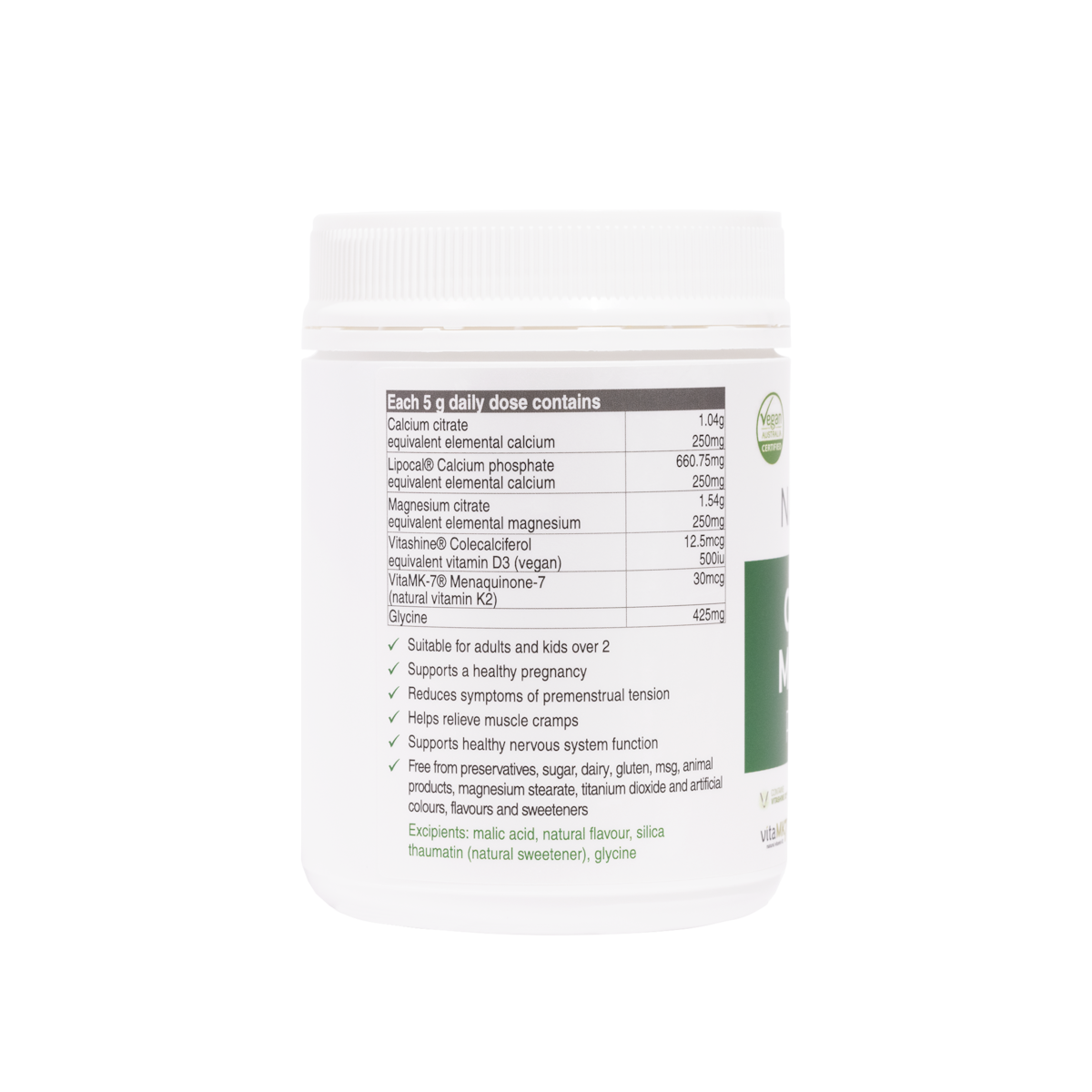 NaturoBest Calcium & Magnesium Plus K2 & D3 300g