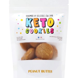 Delicous Low Carb Keto Cookies Peanut Butter 100g