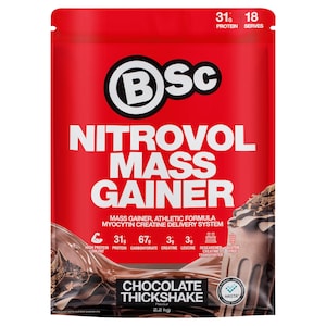 BSc Body Science Nitrovol Mass Gainer Protein Powder Chocolate Thickshake - 2.2kg