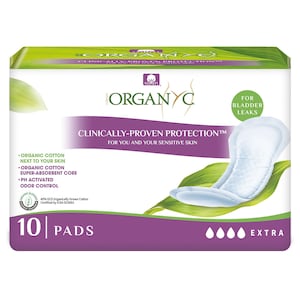 Organyc Extra (Maximum) Incontinence Pads - 10 Pack