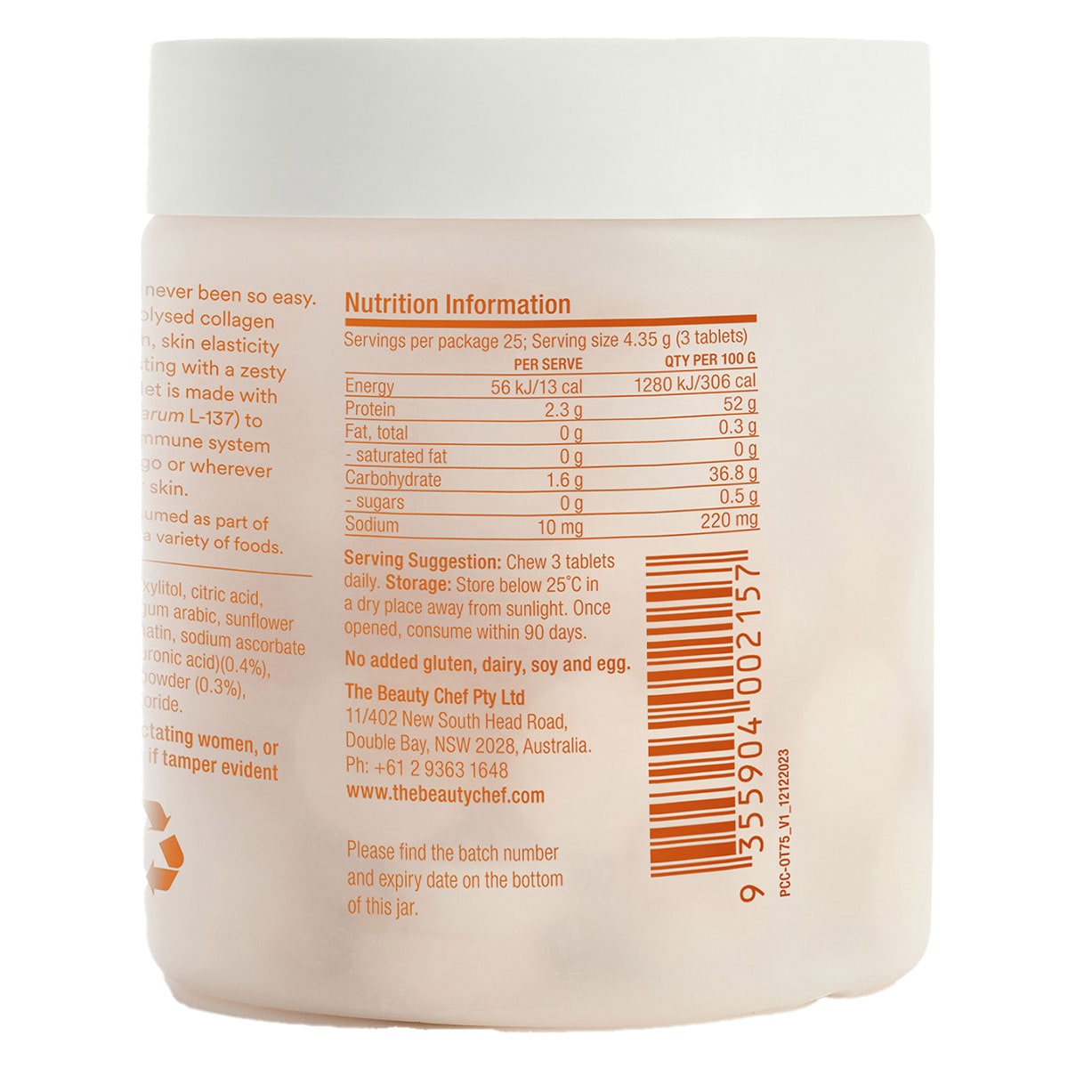 The Beauty Chef Collagen Plumpers Orange & Tumeric 109g