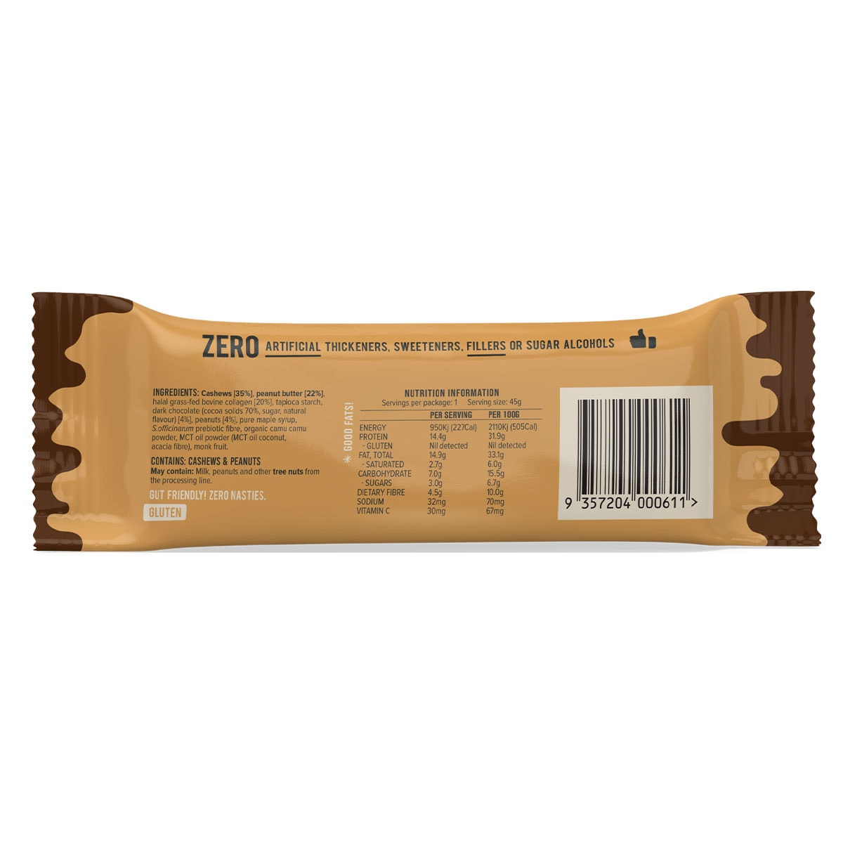 Chief Collagen Protein Bar Choc Peanut Butter 45g