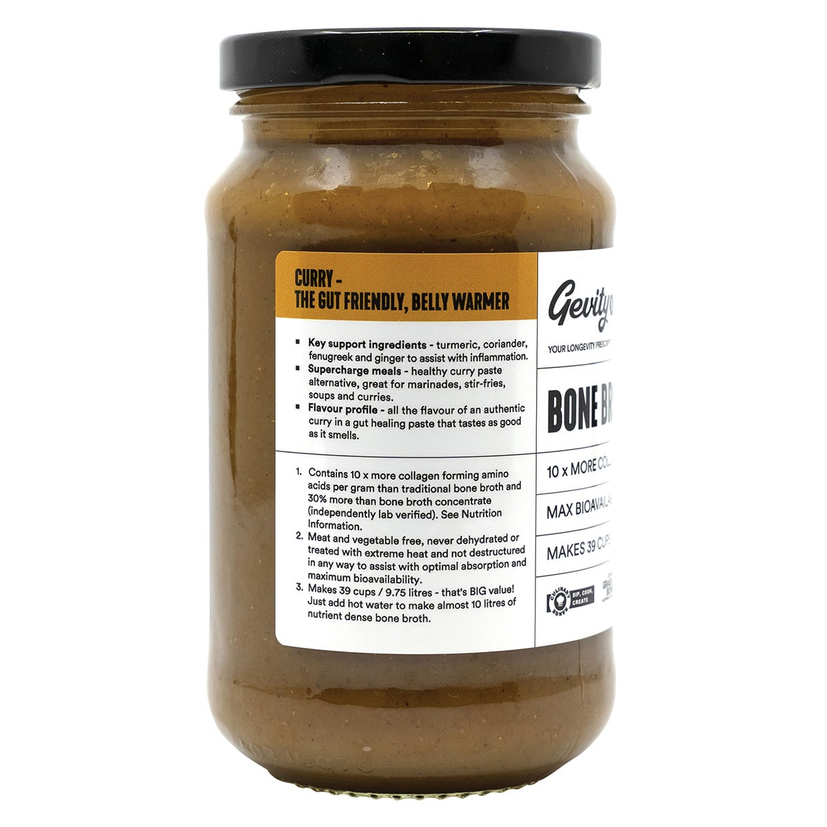 Gevity Rx Bone Broth Body Glue Curry 390g