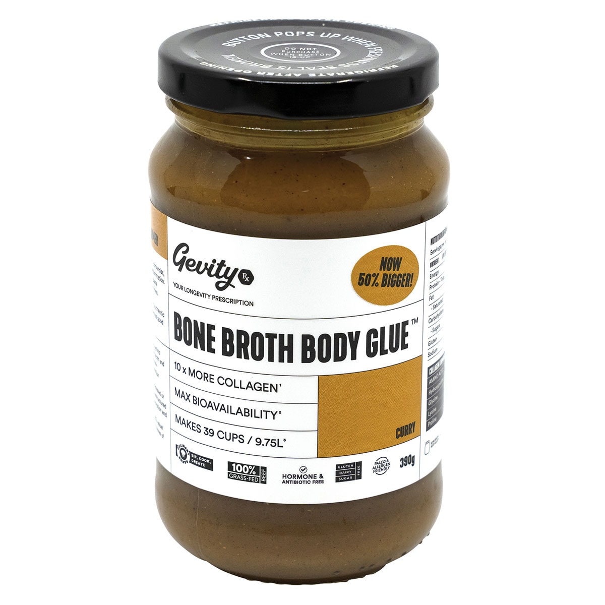 Gevity Rx Bone Broth Body Glue Curry 390g