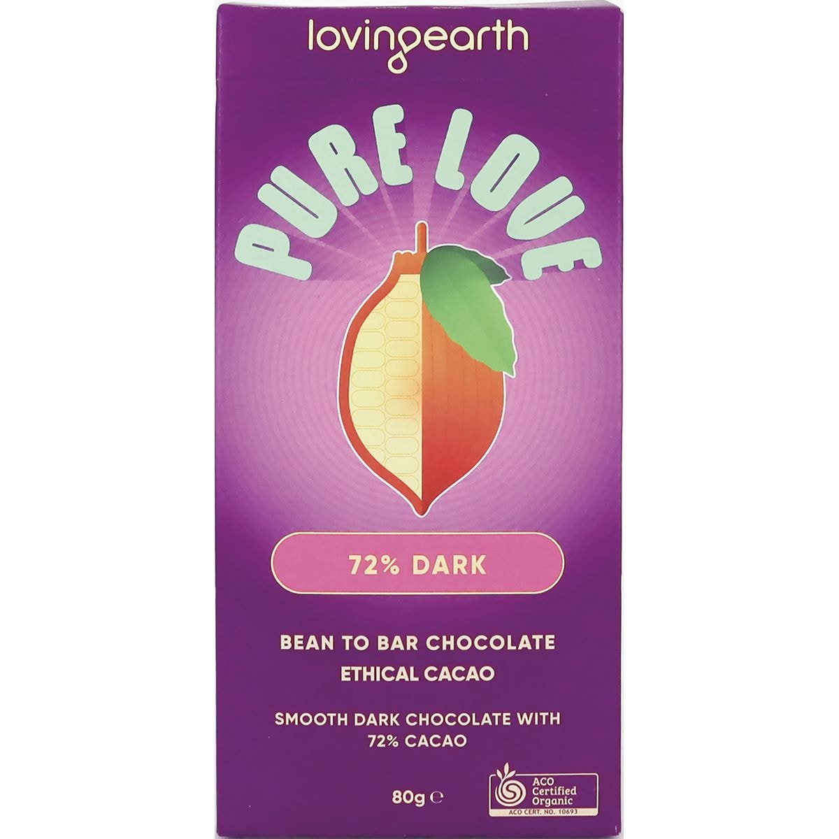 Loving Earth 72% Dark Chocolate 80g