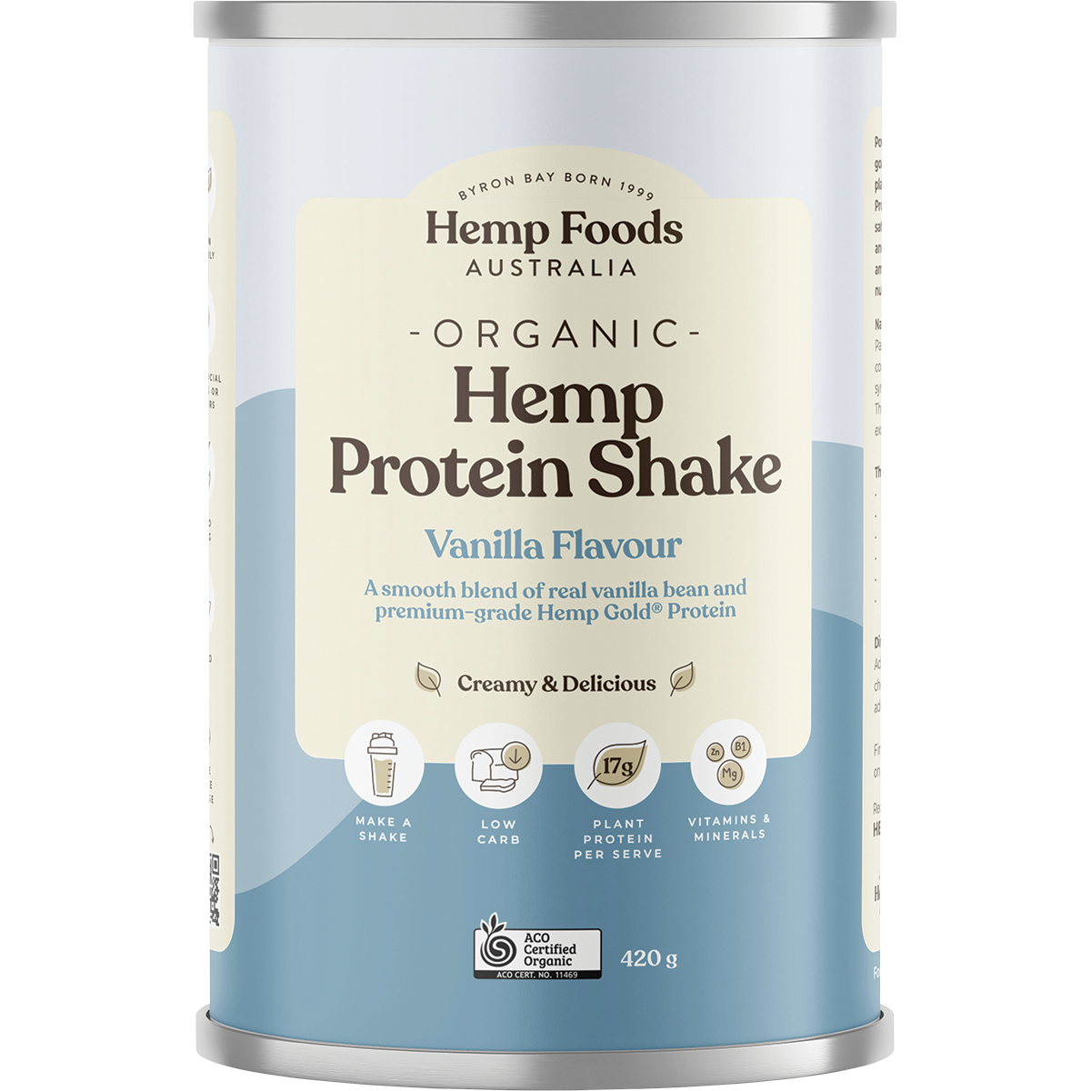 Hemp Foods Australia Organic Protein Vanilla 420g