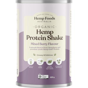 Hemp Foods Australia Organic Hemp Protein Mixed Berry & Acai 420g