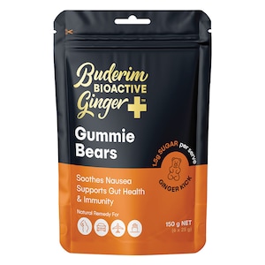 Buderim BioActive Ginger+ Hot Gummie Bears 150g
