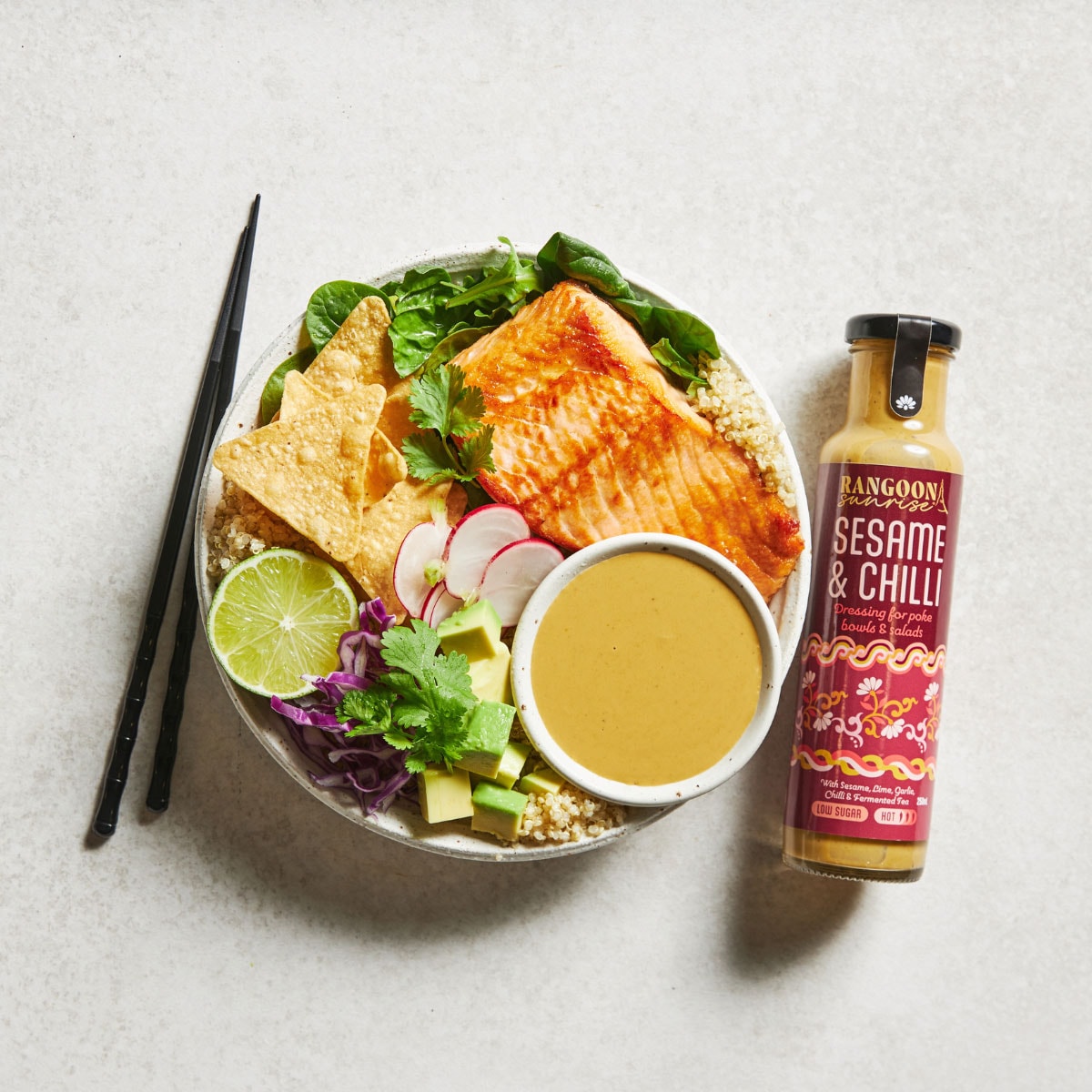 Rangoon Sunrise Poke Bowl Dressing Sesame & Chilli 250ml