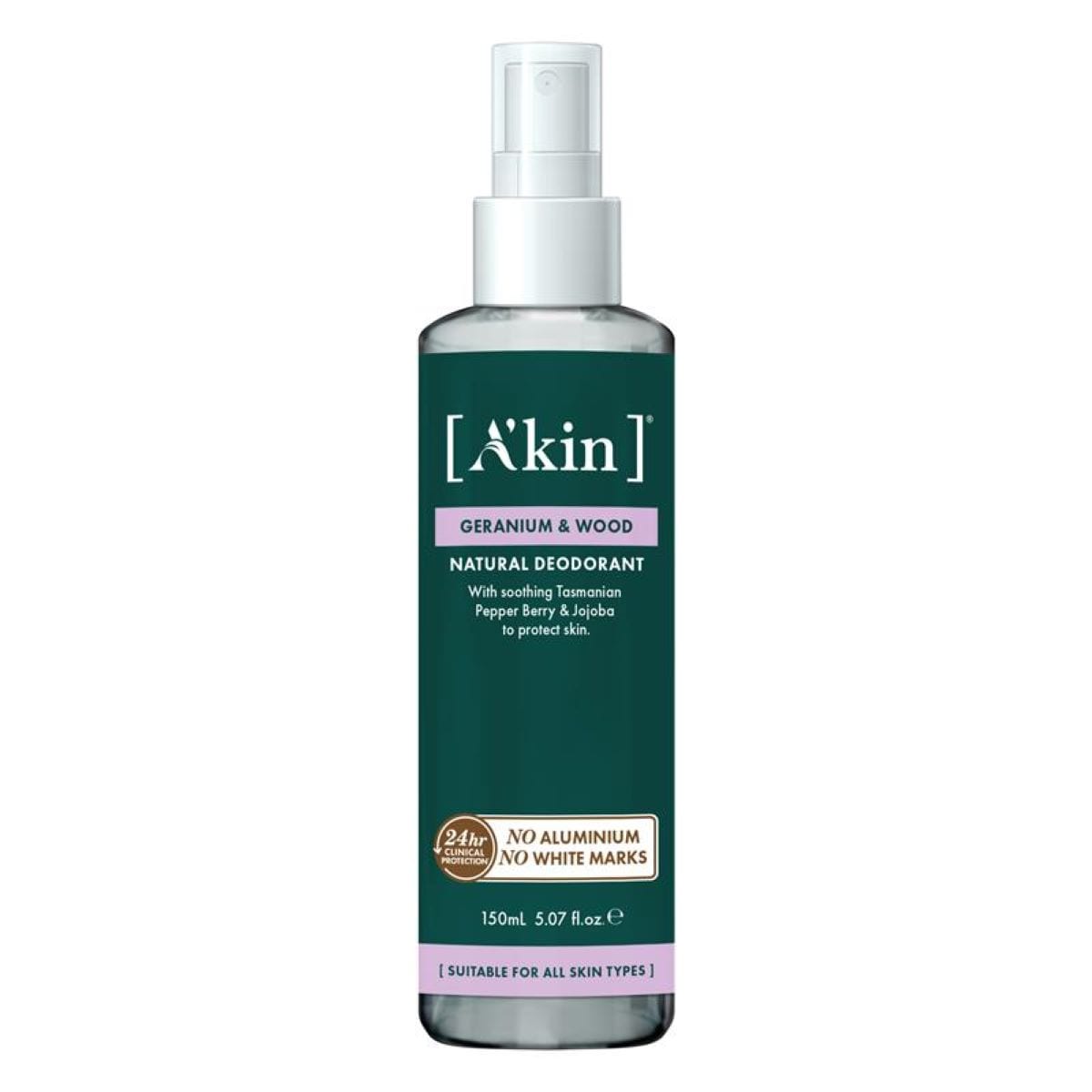 A'kin Geranium & Wood Deodorant Spray 150ml