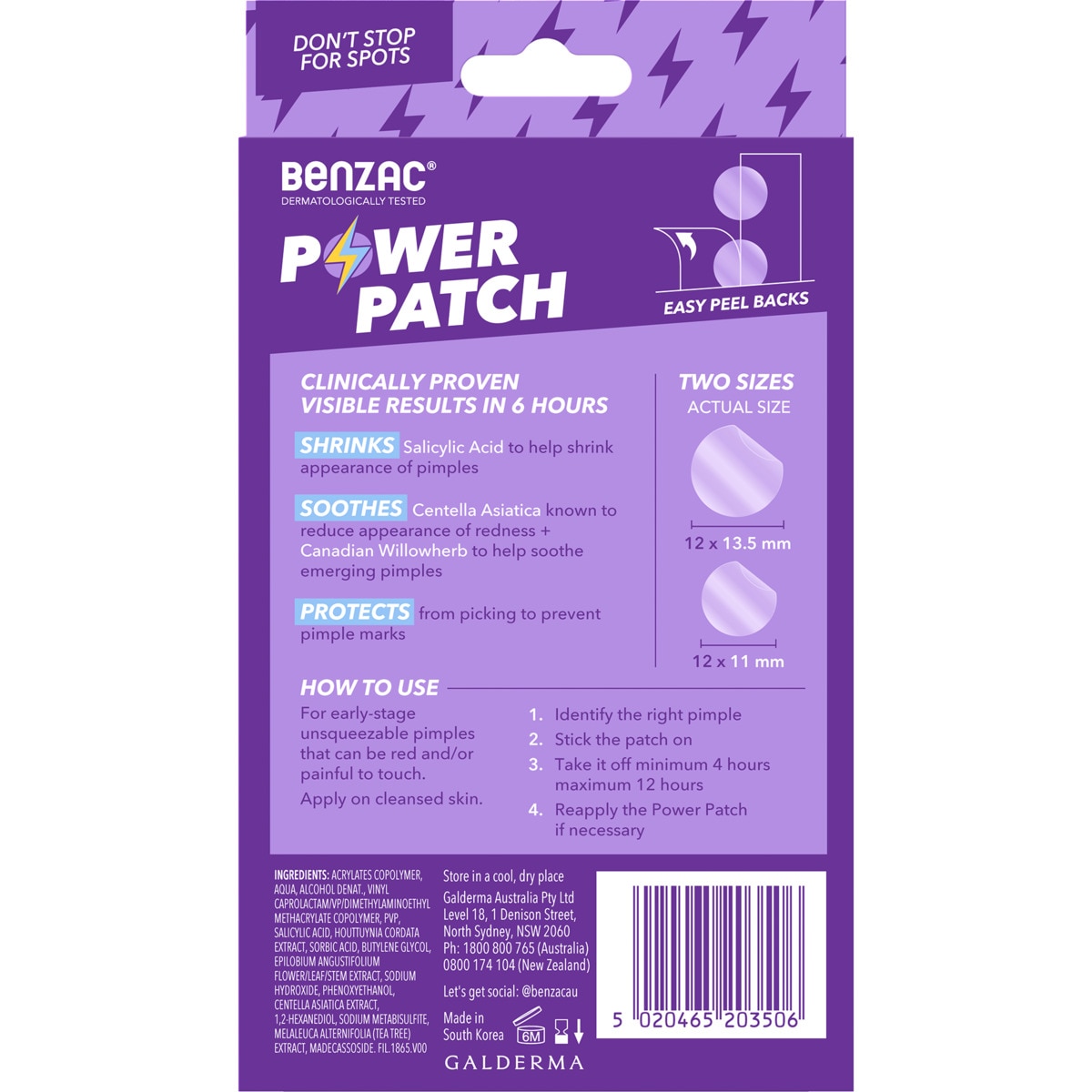 Benzac 3-in-1 Power Patches 24 Pack