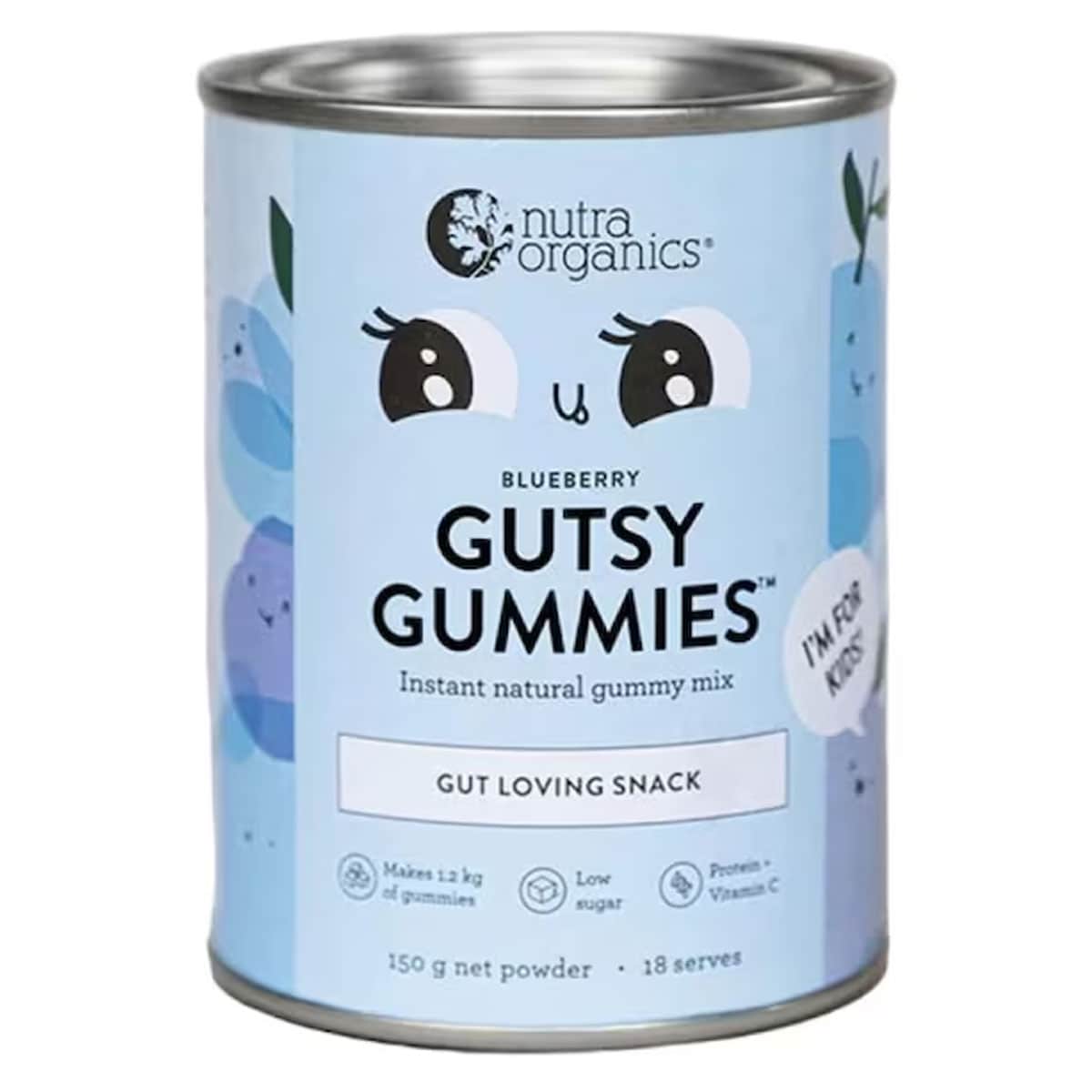 Nutra Organics Gutsy Gummies Blueberry 150g