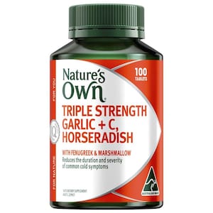 Natures Own Triple Strength Garlic+C Horseradish 100 Tablets
